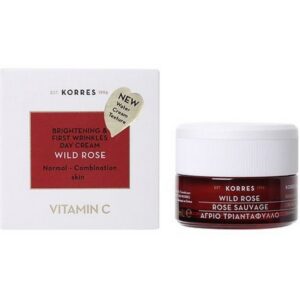 Korres Άγριο Τριαντάφυλλο Κρέμα Ημέρας Λάμψη & Πρώτες Ρυτίδες με Βιταμίνη C Κανονικές - Μικτές Επιδερμίδες