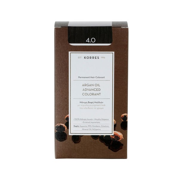 Korres Argan Oil Advanced Colorant 4.0 Καστανό Φυσικό 50ml