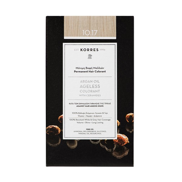 Korres Argan Oil Ageless Colorant Νο 10.17 Ξανθό Πλατίνας Μπεζ 50ml