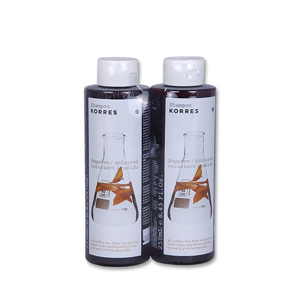 Korres Σαμπουάν Για Βαμμένα Μαλλιά με Ηλίανθο & Τσάι του Βουνού 250ml & 250ml