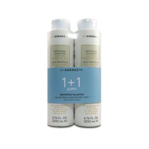Korres Πρωτεϊνες Γάλακτος Γαλάκτωμα Καθαρισμού 3 σε 1 2x200ml