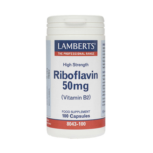 Lamberts Riboflavin Vit B2 50mg 100 κάψουλες
