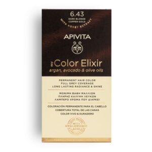 APIVITA MY COLOR ELIXIR ΜΟΝΙΜΗ ΒΑΦΗ Νο 6.43 ΞΑΝΘΟ ΣΚΟΥΡΟ ΧΑΛΚΙΝΟ ΜΕΛΙ