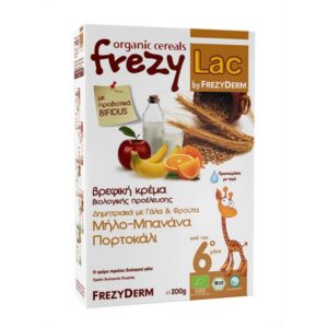 FREZYDERM FREZYLAC ΒΙΟΛΟΓΙΚΗ ΒΡΕΦΙΚΗ ΚΡΕΜΑ ΔΗΜΗΤΡΙΑΚΩΝ ΜΕ ΓΑΛΑ ΜΗΛΟ & ΜΠΑΝΑΝΑ 200gr