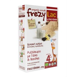 FREZYDERM FREZYLAC ΒΙΟΛΟΓΙΚΗ ΒΡΕΦΙΚΗ ΚΡΕΜΑ ΡΥΖΑΛΕΥΡΟ ΜΕ ΒΑΝΙΛΙΑ ΚΑΙ ΓΑΛΑ 200gr