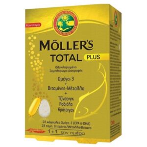 MOLLER'S TOTAL PLUS Ω3 + ΒΙΤΑΜΙΝΕΣ ΚΑΙ ΜΕΤΑΛΛΑ + ΒΟΤΑΝΑ 28 caps+28 tabs