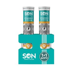 SCIENCE OF NATURE ΑΝΑΒΡΑΖΟΥΣΕΣ ΤΑΜΠΛΕΤΕΣ VITAMIN C 1000mg & GINSENG 1+1 ΔΩΡΟ
