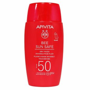APIVITA BEE SUN SAFE ΛΕΠΤΟΡΡΕΥΣΤΗ ΚΡΕΜΑ ΠΡΟΣΩΠΟΥ DRY TOUCH SPF50 50ml