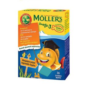 MOLLER'S OMEGA-3 ΨΑΡΑΚΙΑ ΖΕΛΕΔΑΚΙΑ ΜΕ ΓΕΥΣΗ ΠΟΡΤΟΚΑΛΙ-ΛΕΜΟΝΙ 36τμχ