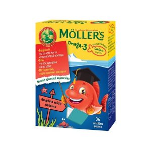 MOLLER'S OMEGA-3 ΨΑΡΑΚΙΑ ΖΕΛΕΔΑΚΙΑ ΜΕ ΓΕΥΣΗ ΦΡΑΟΥΛΑ 36τμχ