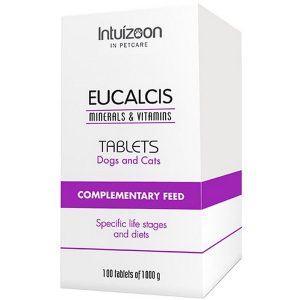 INTUIZOON EUCALCIS ΣΥΜΠΛΗΡΩΜΑ ΑΣΒΕΣΤΙΟΥ ΓΙΑ ΣΚΥΛΟΥΣ & ΓΑΤΕΣ 100tabs