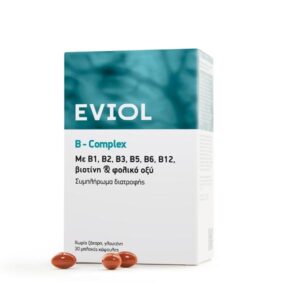 Eviol B-Complex Σύμπλεγμα Βιταμινών Β 30 μαλακές κάψουλες